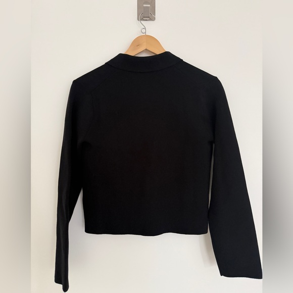 Uniqlo Short Washable Milano Ribbed Jacket/Cardigan in Black - Picture 6 of 9